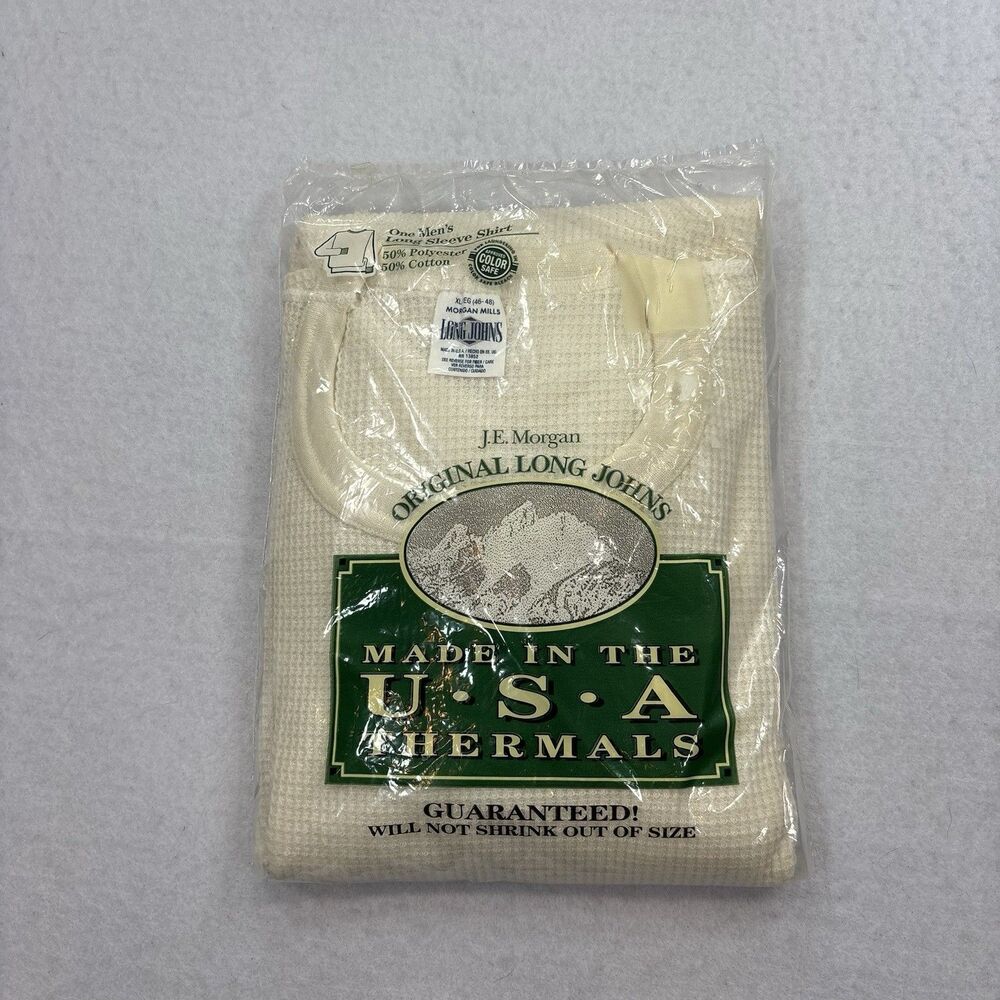 New Vintage JE Morgan Original Thermal Long Johns Shirt Mens XL NEW Deadstock